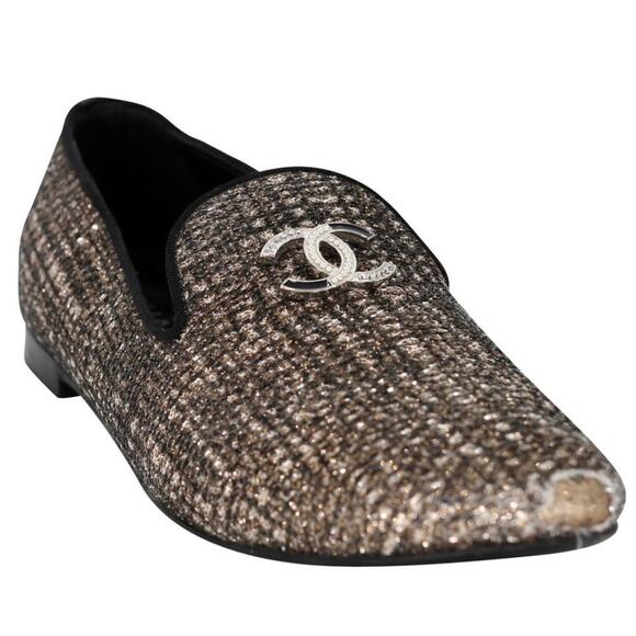 Chanel Ballet Metallic 38 Monogram Cc Casual Flats CC-S0608P-0003 - Picture 7 of 11